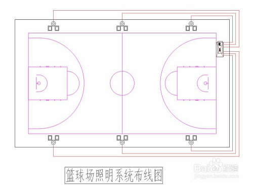 标准篮球场灯光配置方法及球场照明灯杆参数规范